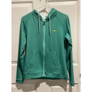 Masters Magnolia Lane Ladies  Tech 50+UPF Full Zip Jacket Green Pattern (M)
